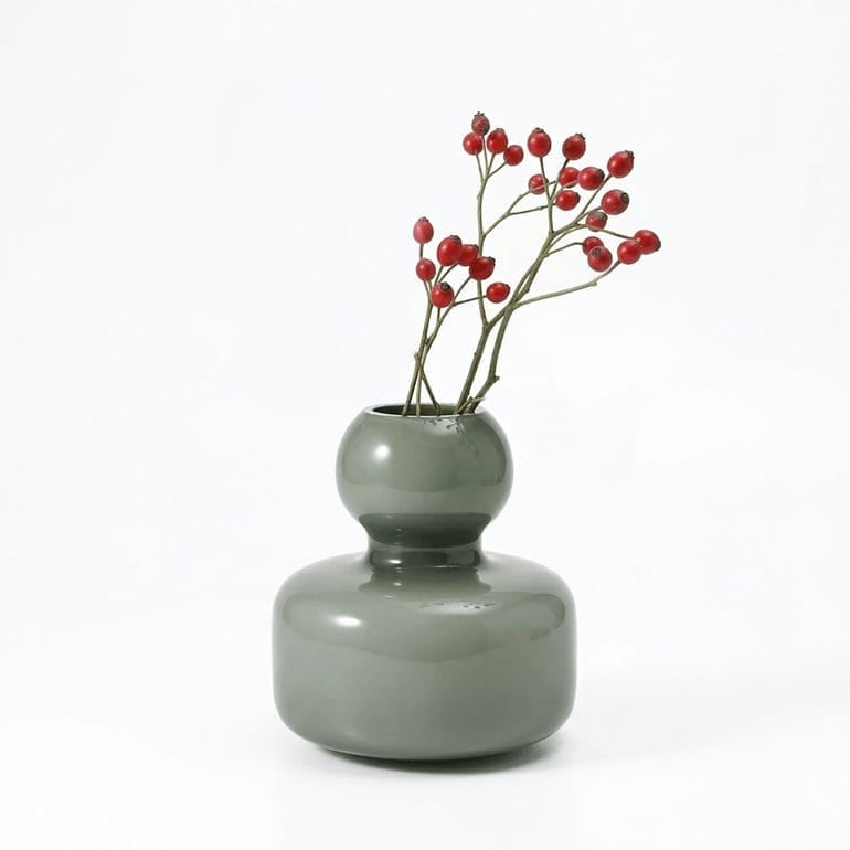 マリメッコ marimekko ベース 花瓶 FLOWER グラスベース チャコール 75272 075272 900 北欧デザイン オブジェ インテリア<br>【スペシャルラッピング660円(別売り)】