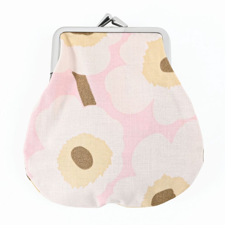 マリメッコ marimekko 小物入れ ポーチ がま口 ミニ ウニッコ ピエ二 ピンク オフホワイト サンド 75339 075339 315 北欧雑貨 北欧デザイン ネコポス限定【スペシャルラッピング660円(別売り)】