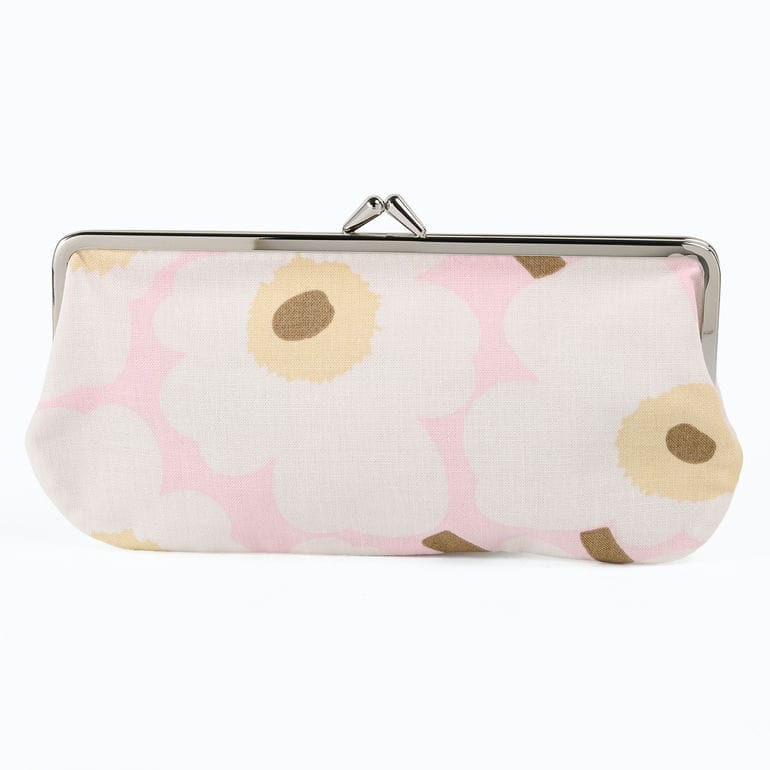 マリメッコ marimekko 小物入れ ポーチ コスメ ペンケース がま口 ミニ ウニッコ シルマラシ ピンク オフホワイト サンド 75338 075338 315 北欧雑貨 北欧デザイン ネコポス限定【スペシャルラッピング660円(別売り)】