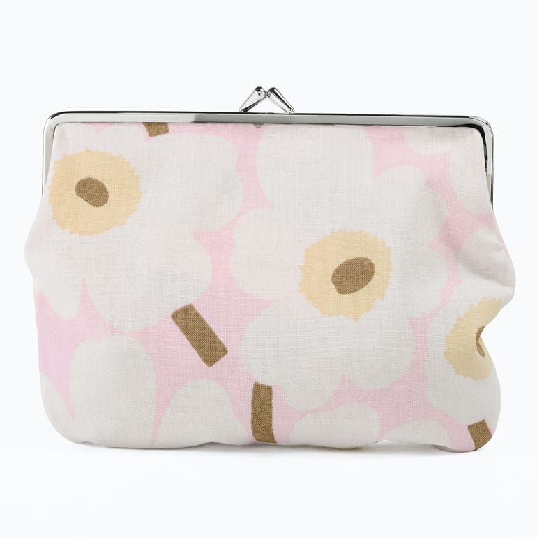 マリメッコ marimekko 小物入れ ポーチ コスメ 化粧ポーチ ペンケース がま口 ミニ ウニッコ プオリカス ピンク オフホワイト サンド 75337 075337 315 北欧雑貨 北欧デザイン ネコポス限定【スペシャルラッピング660円(別売り)】