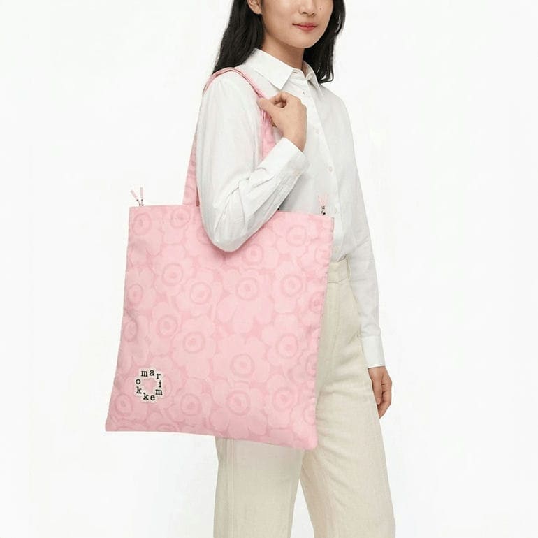 マリメッコ marimekko トートバッグ 買い物袋 ショルダートート Metka メトカ ミニ ウニッコ ライトピンク 95333 095333 033 A4サイズ収納可能 北欧雑貨 北欧デザイン
