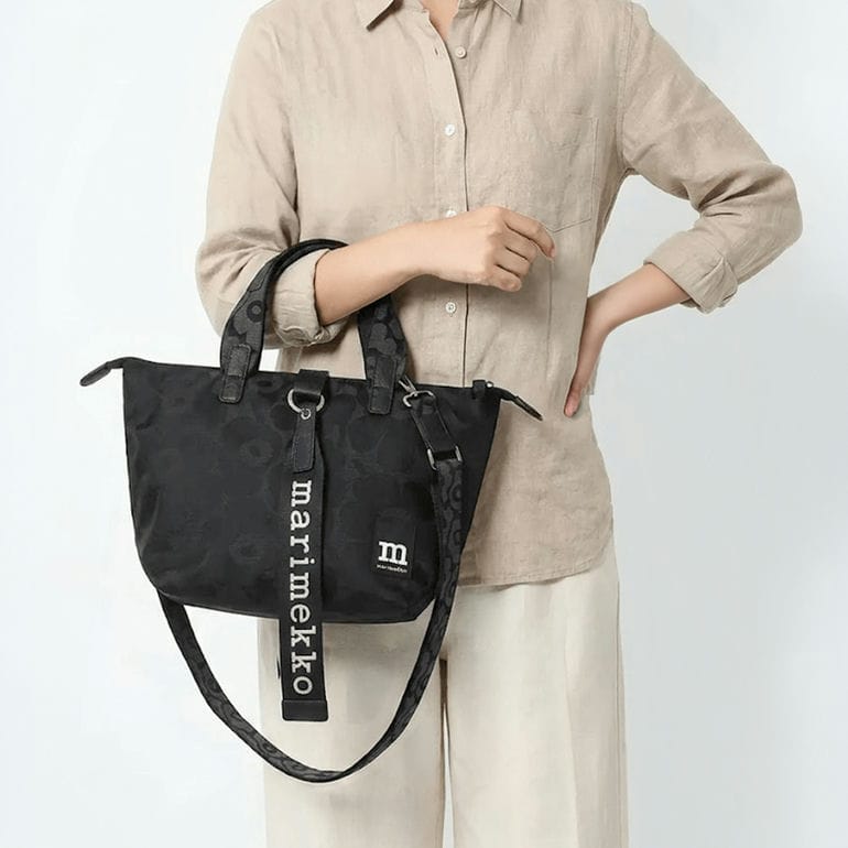 マリメッコ marimekko トートバッグ ショルダートート Sサイズ スモール ウニッコ ブラック 95319 095319 999 北欧雑貨 北欧デザイン