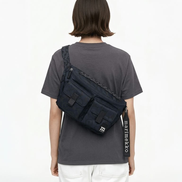 マリメッコ marimekko ショルダーバッグ スリングバッグ M ウニッコ レディース ダークネイビー 95303 095303 550 北欧雑貨 北欧デザイン