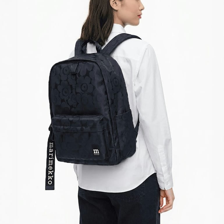 マリメッコ marimekko リュック バッグ バックパック ジップトップ Unikko ウニッコ レディース ダークネイビー 95299 095299 550 北欧雑貨 北欧デザイン