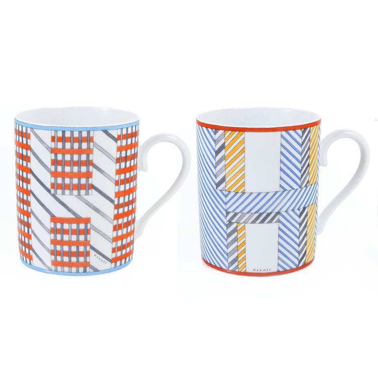 エルメス HERMES マグカップ ペア 2個セット 300ml HIDDEN ヒドゥン H オレンジ ブルー マルチカラー 67331P P067331P 067331P 洋食器 高級<br> 【スペシャルラッピング660円(別売り)】