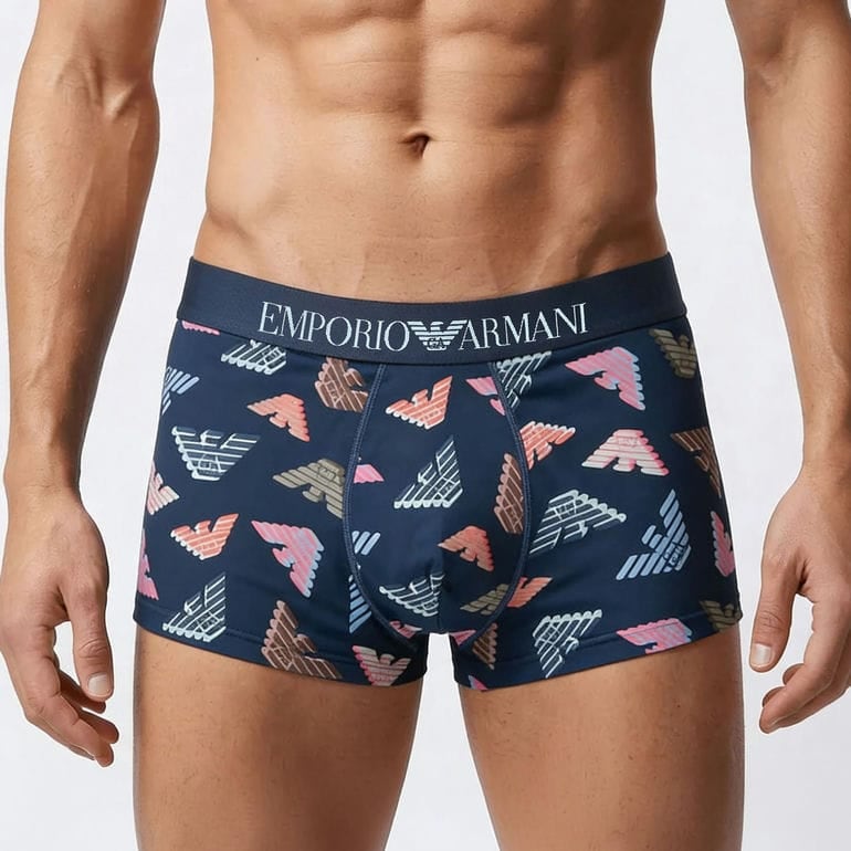 エンポリオ アルマーニ EMPORIO ARMANI 下着 アンダーウェア ボクサーパンツ オールオーバープリント 全3サイズ メンズ ライトブルー EM000232 AF19107 FB353 MADE IN ITALY<br>【スペシャルラッピング660円(別売り)】