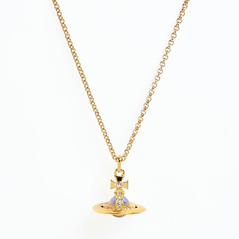 ヴィヴィアンウエストウッド Vivienne Westwood ネックレス ペンダント TINY ORB オーブ レディース ゴールド クリスタル 6302009702R995 ジュエリー<br>【スペシャルラッピング660円(別売り)】