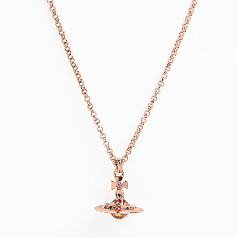 ヴィヴィアンウエストウッド Vivienne Westwood ネックレス ペンダント NEW PETITE ORB オーブ レディース ピンクゴールド 6302009802G002 ジュエリー<br>【スペシャルラッピング660円(別売り)】