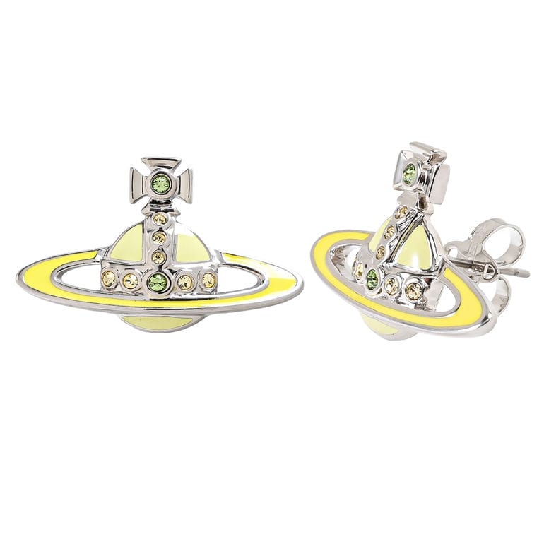 ヴィヴィアンウエストウッド Vivienne Westwood ピアス イヤリング スモール ネオ バスレリーフ レディース シルバー イエロー ライトグリーン 6201003902P712 ジュエリー<br>【スペシャルラッピング660円(別売り)】