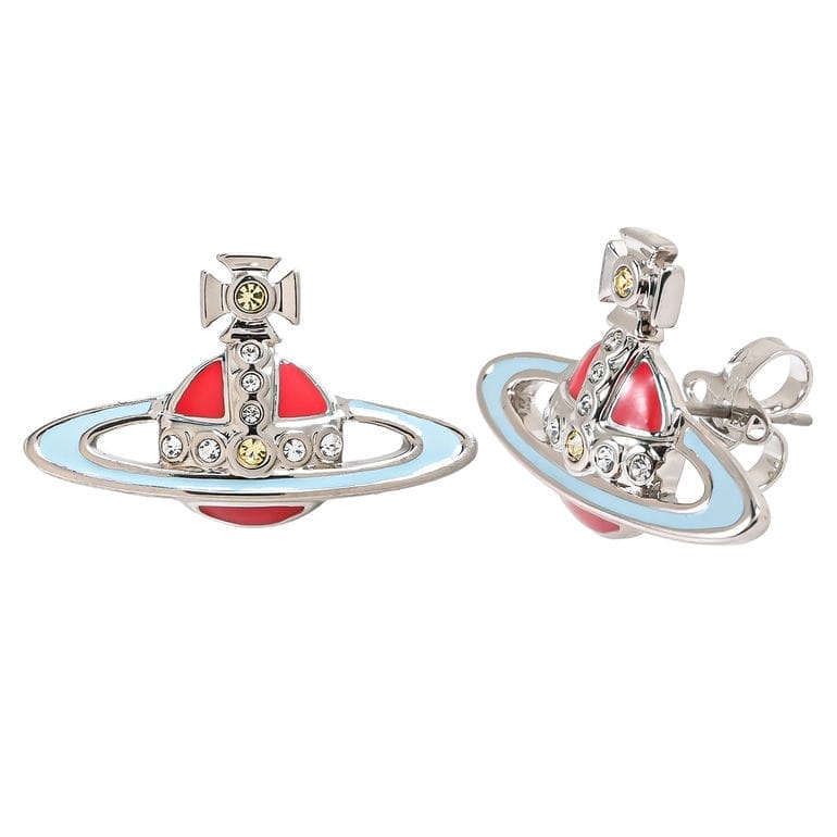ヴィヴィアンウエストウッド Vivienne Westwood ピアス イヤリング スモール ネオ バスレリーフ レディース シルバー マルチカラー 6201003902P713 ジュエリー<br>【スペシャルラッピング660円(別売り)】