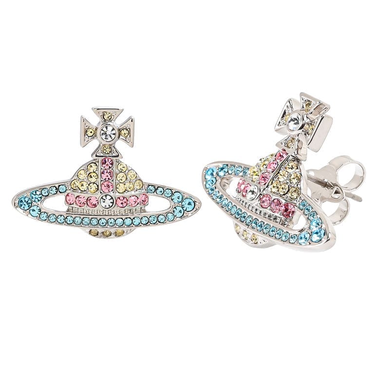 ヴィヴィアンウエストウッド Vivienne Westwood ピアス イヤリング KIKA レディース シルバー アクア マルチカラー 6201006902P708 ジュエリー<br>【スペシャルラッピング660円(別売り)】