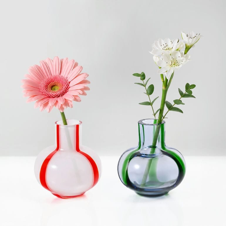 マリメッコ marimekko ベース ミニ 花瓶 2個セット ライトブルー