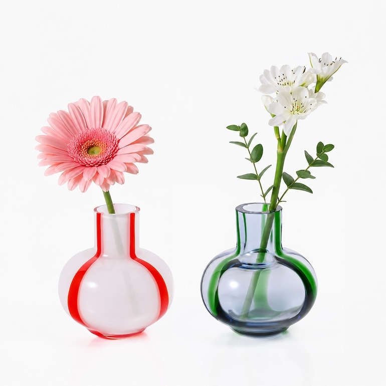 マリメッコ marimekko ベース ミニ 花瓶 2個セット ライトブルー