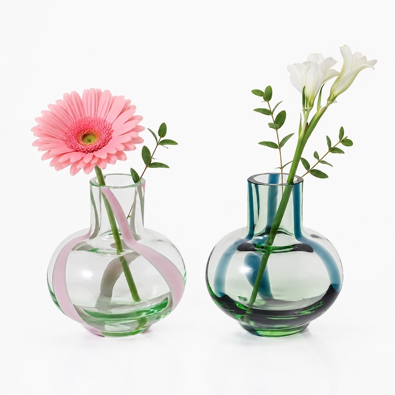 マリメッコ marimekko ベース ミニ 花瓶 2個セット ライトグリーン ダークグリーン 75468 075468 653 北欧デザイン オブジェ インテリア<br>【スペシャルラッピング660円(別売り)】