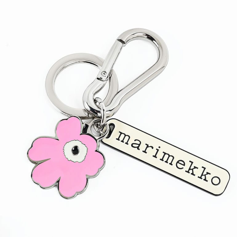 マリメッコ marimekko キーリング キーホルダー Puhallus Unikko ウニッコ Kioski キーチェーン ピンク 95598 095598 310 北欧雑貨 北欧デザイン ネコポス限定 送料無料【スペシャルラッピング660円(別売り)】