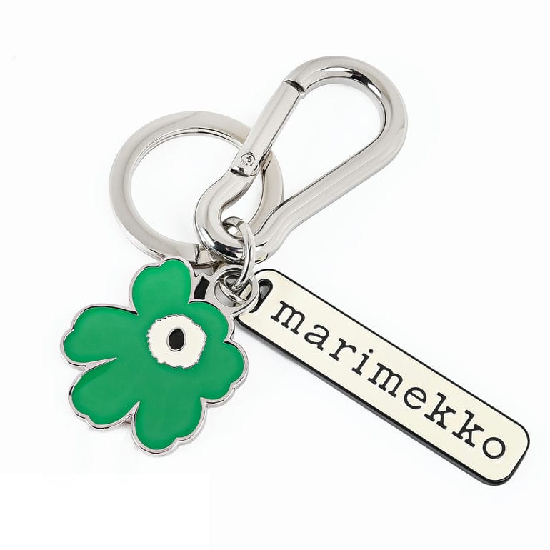 マリメッコ marimekko キーリング キーホルダー Puhallus Unikko ウニッコ Kioski キーチェーン ミント 95598 095598 610 北欧雑貨 北欧デザイン ネコポス限定 送料無料【スペシャルラッピング660円(別売り)】