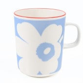 マリメッコ　マグカップ　ウニッコ　ブルーグレー×ホワイト　オレンジ マリメッコ marimekko マグカップ コップ 250ml ウニッコ ホワイト