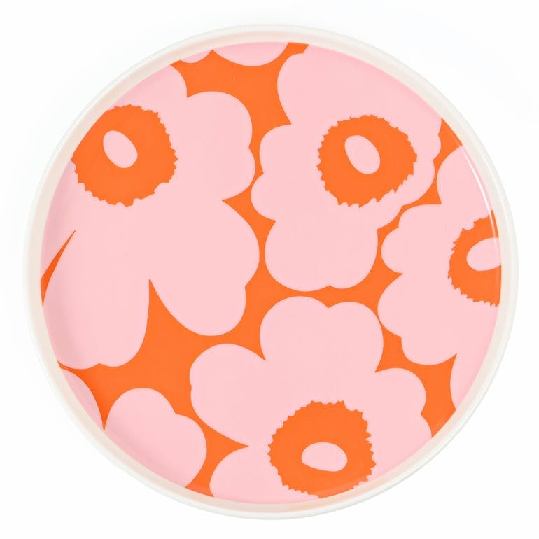 マリメッコ marimekko プレート 20cm ウニッコ ピンク オレンジ 75855 075855 132 大皿 洋食器 テーブルウェア 北欧食器 北欧デザイン<br>【スペシャルラッピング660円(別売り)】