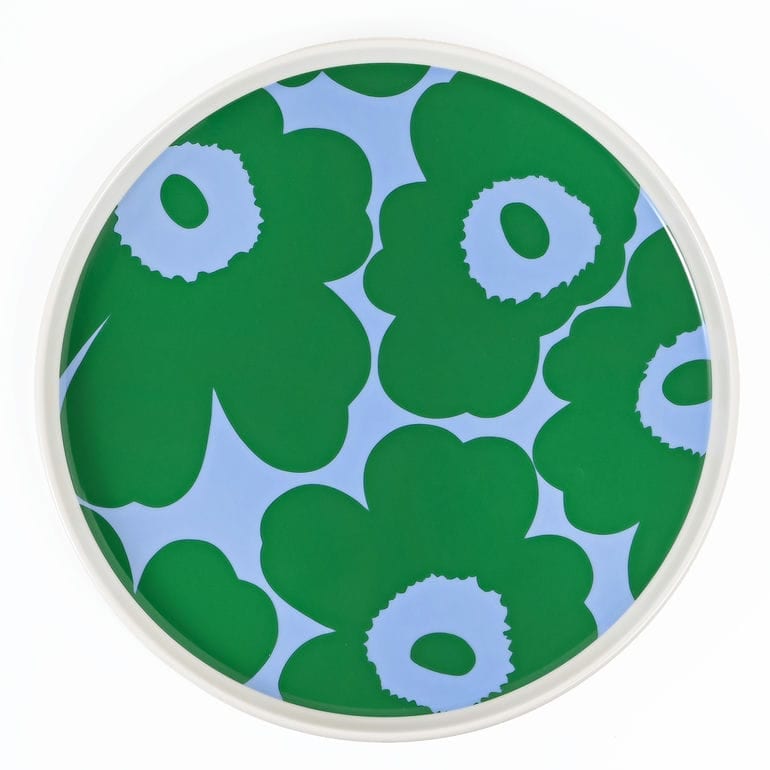 マリメッコ marimekko プレート 20cm ウニッコ グリーン ライトブルー 75855 075855 165 大皿 洋食器 テーブルウェア 北欧食器 北欧デザイン<br>【スペシャルラッピング660円(別売り)】