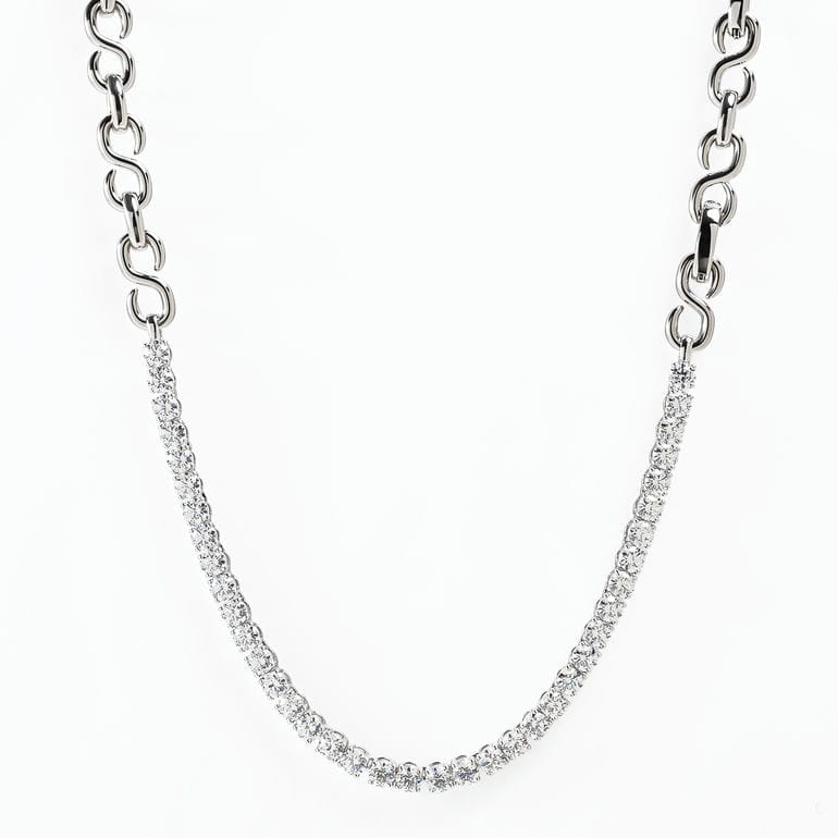 スワロフスキー SWAROVSKI ネックレス Matrix マトリックス S字型