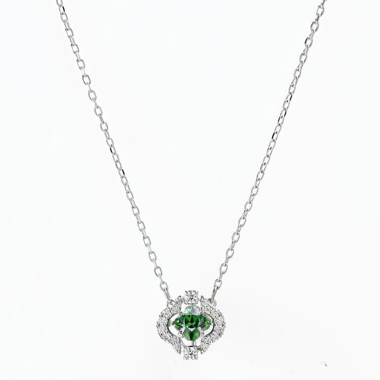 スワロフスキー SWAROVSKI ネックレス Una Angelic グリーン クリア シルバー レディース 5757785 ジュエリー アクセサリー ペンダント<br>【スペシャルラッピング660円(別売り)】