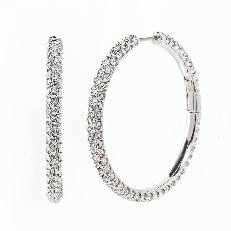 スワロフスキー SWAROVSKI ピアス Dextera フープピアス クリア シルバー レディース 5754156 ジュエリー アクセサリー<br>【スペシャルラッピング660円(別売り)】