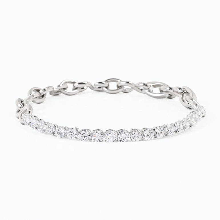 スワロフスキー SWAROVSKI ブレスレット Matrix マトリックス S字型チェーン バングル クリア シルバー メンズ レディース 5753926 ジュエリー アクセサリー<br>【スペシャルラッピング660円(別売り)】