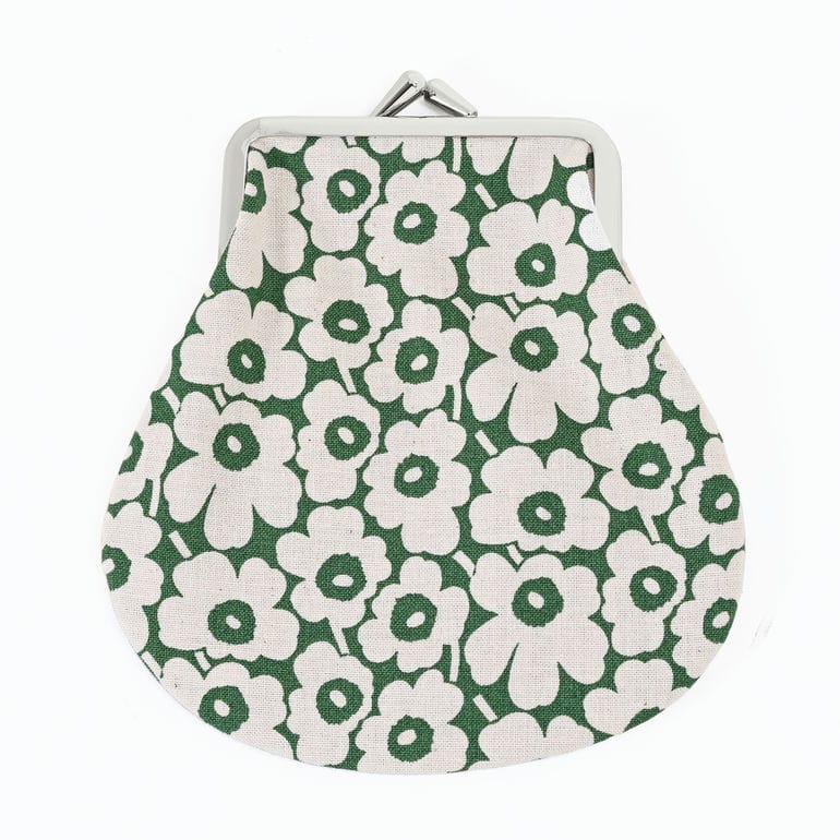 マリメッコ marimekko 小物入れ ポーチ がま口 ウニッコ ダブルプリント リバーシブル ライトブルー グリーン 91773 091773 001 北欧雑貨 北欧デザイン<br> ネコポス限定 送料無料【スペシャルラッピング660円(別売り)】