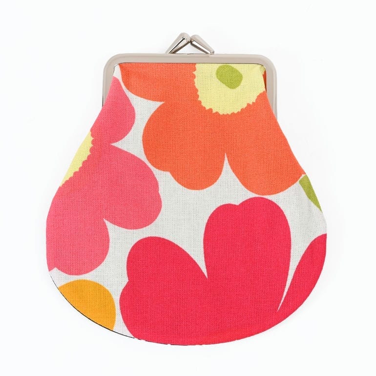 マリメッコ marimekko 小物入れ ポーチ がま口 ウニッコ ムイヤ ダブルプリント リバーシブル マルチカラー ブラック 91773 091773 001 北欧雑貨 北欧デザイン<br> ネコポス限定 送料無料【スペシャルラッピング660円(別売り)】