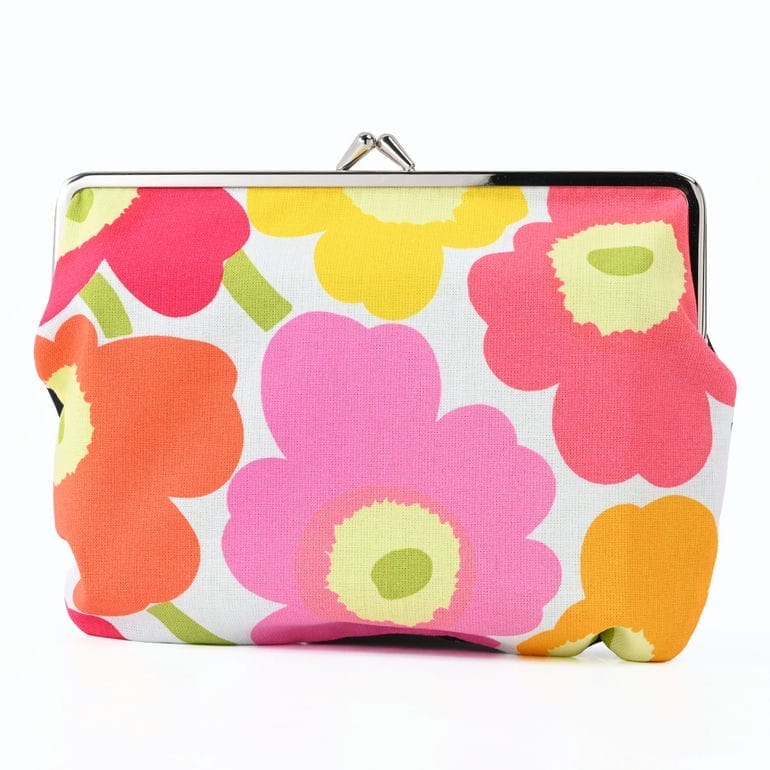 マリメッコ marimekko 小物入れ ポーチ コスメ 化粧ポーチ がま口 ウニッコ ムイヤ ダブルプリント リバーシブル マルチカラー ブラック 91774 091774 001 北欧雑貨 北欧デザイン<br> ネコポス限定 送料無料【スペシャルラッピング660円(別売り)】