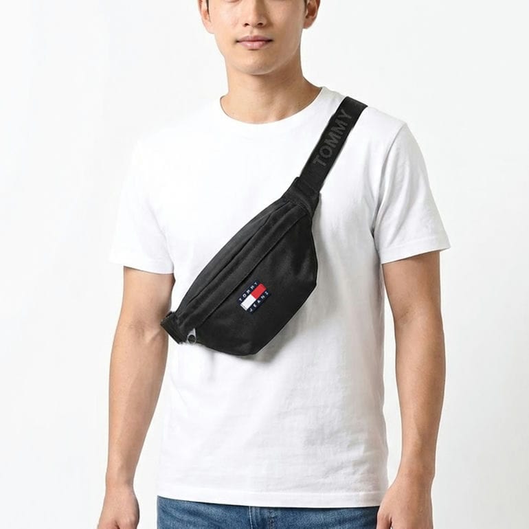 高品質ヨーロッパ輸入モデル トミーヒルフィガー TOMMY HILFIGER ショルダーバッグ メンズ TOMMY JEANS ESSENTIAL DAILY ブラック AM0AM14345 BDS BLACK