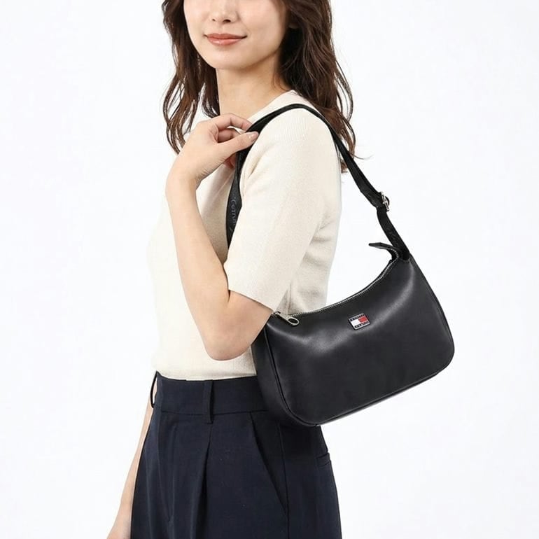 高品質ヨーロッパ輸入モデル トミーヒルフィガー TOMMY HILFIGER ショルダーバッグ レディース TOMMY JEANS DAILY ELEATED ブラック AW0AW19041 BDS BLACK