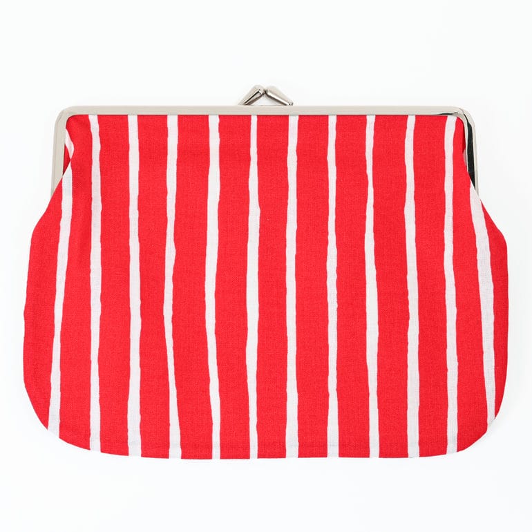 マリメッコ marimekko 小物入れ ポーチ コスメ 化粧ポーチ がま口 ピッコロ ダブルプリント リバーシブル ブラック レッド 91774 091774 001 北欧雑貨 北欧デザイン<br> ネコポス限定 送料無料【スペシャルラッピング660円(別売り)】
