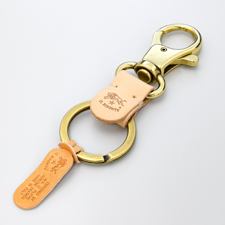 イルビゾンテ IL BISONTE キーリング キーホルダー NATURAL ナチュラル ヌメ C0551 P 120 カウハイドレザー SKH016PG0001NA106B 名入れ可有料【スペシャルラッピング660円(別売り)】