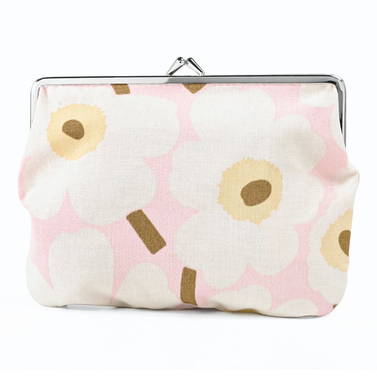 マリメッコ marimekko 小物入れ ポーチ コスメ 化粧ポーチ ペンケース がま口 ミニ ウニッコ プオリカス ピンク オフホワイト サンド 75337 075337 315 北欧雑貨 北欧デザイン ネコポス限定【スペシャルラッピング660円(別売り)】