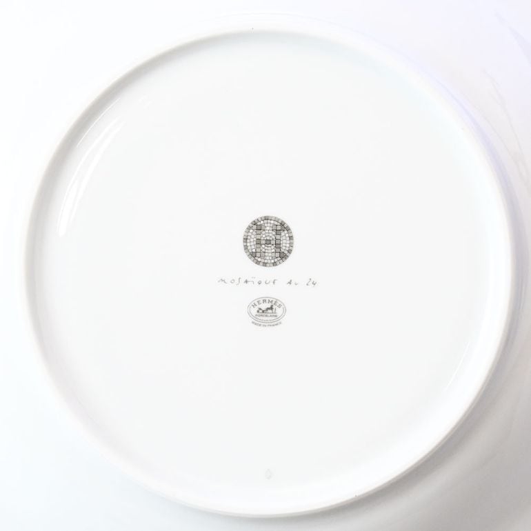 エルメス HERMES モザイク ヴァンキャトル プラチナ ラウンド ディープ