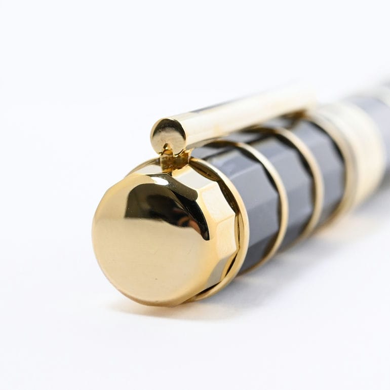 【純正紙袋・純正ラッピング・純正リボン付】 サンティーニ SANTINI 万年筆 オペラマーブル ブラック×ゴールド 日本未発売 世界限定30本 筆記具 高級 MADE IN ITALY サンティニ