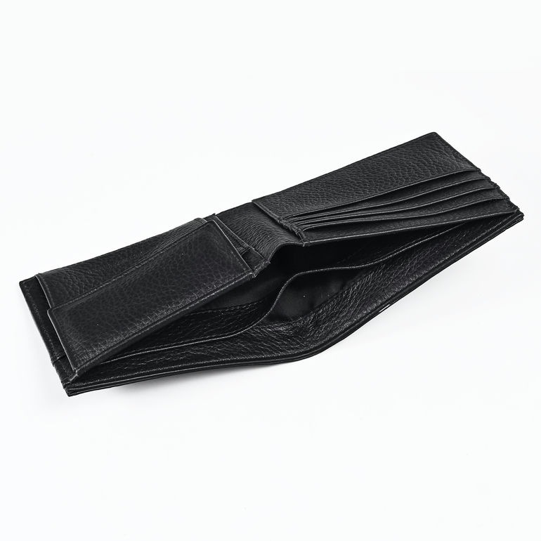 【名入れ可有料】エンポリオ アルマーニ EMPORIO ARMANI 二つ折り財布 小銭入れ付き イーグルロゴ メンズ ブラック EM001741 AF14774 UC001 ウォレット レザー【スペシャルラッピング660円(別売り)】