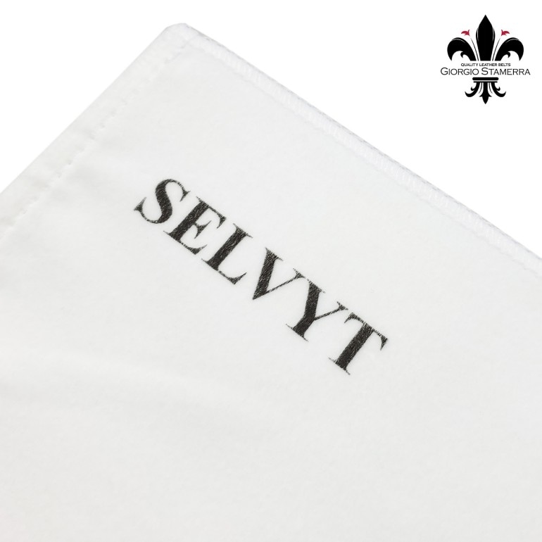 英国製最高級ポリッシングクロス ジョルジオスタメッラ SELVYT PR セルヴィット コラボモデル 革用 革靴用 ジュエリー用 ストリンガにも最適なお手入れクロス