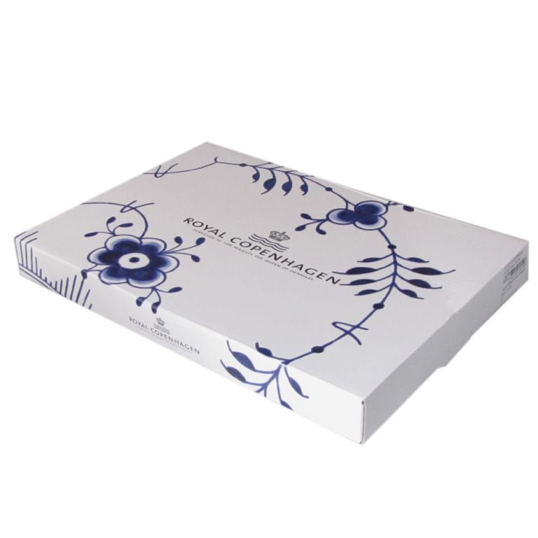 ２枚セット　ブルーフルーテッド メガ オーバルディッシュ 28cm ブルーフルーテッド メガ オーバルディッシュ 28cm|ロイヤル