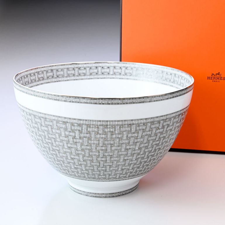 HERMES - エルメス HERMES モザイク ヴァンキャトル プラチナ シリアルボウル エルメス HERMES モザイク ヴァンキャトル プラチナ パンチ