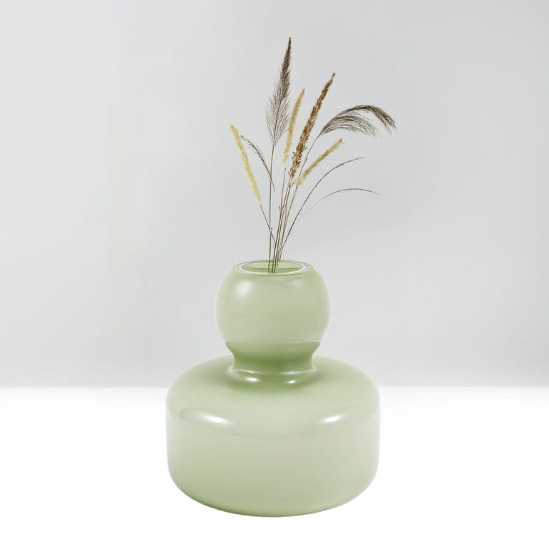 マリメッコ marimekko ベース 花瓶 FLOWER グラスベース オリーブオパール 67644 067644 601 北欧デザイン オブジェ インテリア<br>【スペシャルラッピング660円(別売り)】