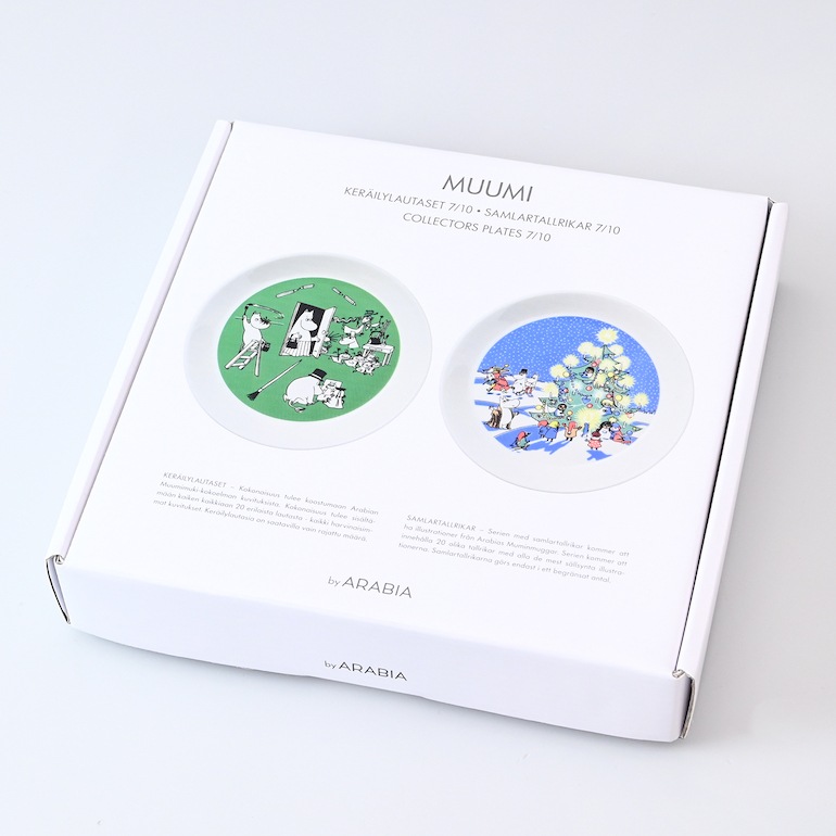 アラビア ARABIA 2021年新作 プレート 絵皿 ムーミンコレクション 19cm ペア ドローイング&クリスマス 1059787 北欧食器 洋食器 名入れ可有料【スペシャルラッピング660円(別売り)】