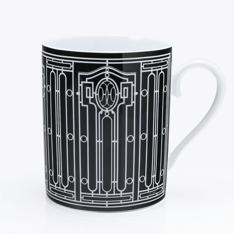エルメス HERMES マグカップ ペア H DECO Hデコ アッシュデコ ブラック ホワイト 300ml 37135P 名入れ可有料 洋食器  【スペシャルラッピング660円(別売り)】