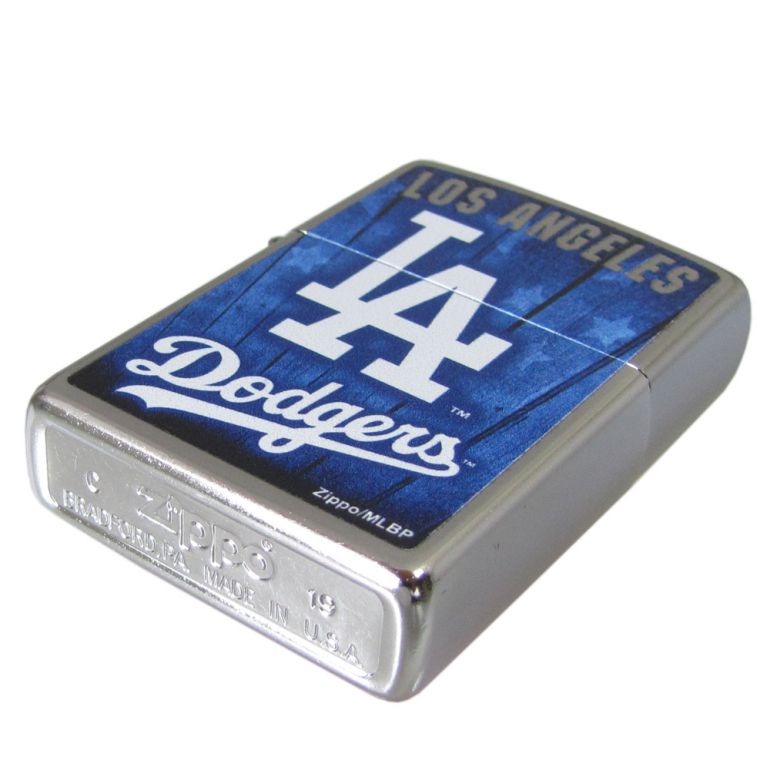 ZIPPO ジッポー ライター MLB LOSANGELES DODGERS ブルー シルバー 29793 名入れ可有料