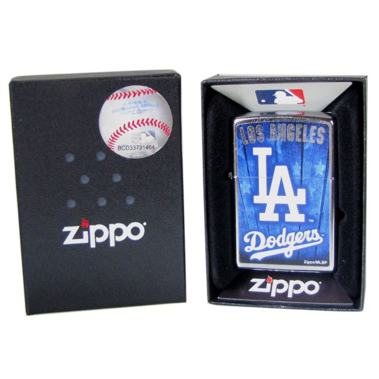 ZIPPO ジッポー ライター MLB LOSANGELES DODGERS ブルー シルバー 29793 名入れ可有料