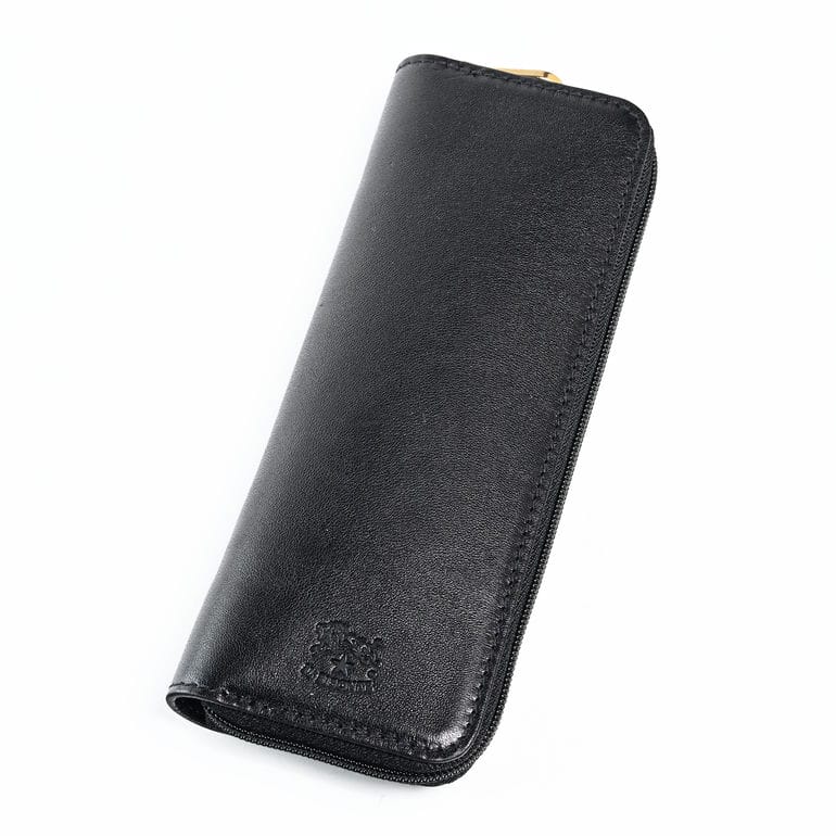 イルビゾンテ IL BISONTE ペンケース ペン入れ 筆箱 メンズ レディース バケッタレザー ブラック ODE049PV0005BK170【スペシャルラッピング660円(別売り)】