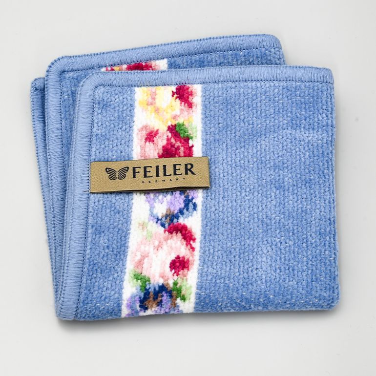 メール便可275円 フェイラー ハンカチ ハンドタオル タオルハンカチ 25cm Aida アィーダ ホワイト ライトブルー Feiler ハンドタオル 25cm 25cm エイレベル公式通販 ブランド品をお求めやすく提供