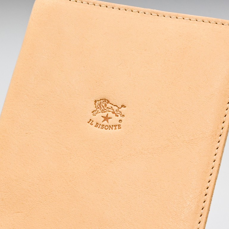 イルビゾンテ IL BISONTE 財布 長財布 カウハイドレザー フラップ ナチュラル ヌメ C0616 P 120 箔押し名入れ可有料 【スペシャルラッピング660円(別売り)】