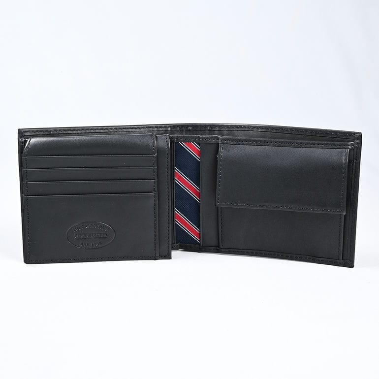 トミーヒルフィガー TOMMY HILFIGER 二つ折り財布 ETON CC FLAP AND COIN カード9枚収納可 メンズ ヨーロッパモデル 高品質 ブラック AM0AM00652 002 BLACK ウォレット 折財布 折りたたみ 名入れ可有料 【スペシャルラッピングB対応(別売り)】